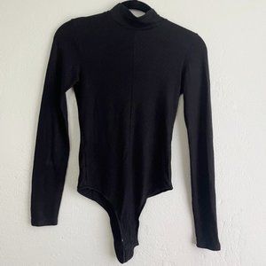 Alexander Wang x Uniqlo Heattech Black Ribbed Bodysuit